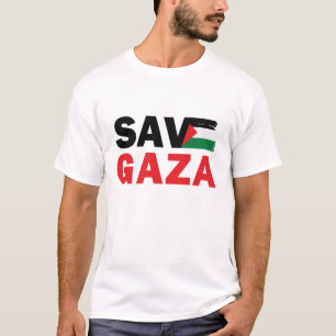 Camiseta Salve GAZA com a bandeira palestina personalizada