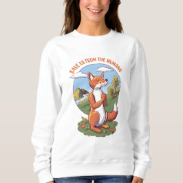Camiseta Salve-nos dos Humanos – Design da Raposa Orante