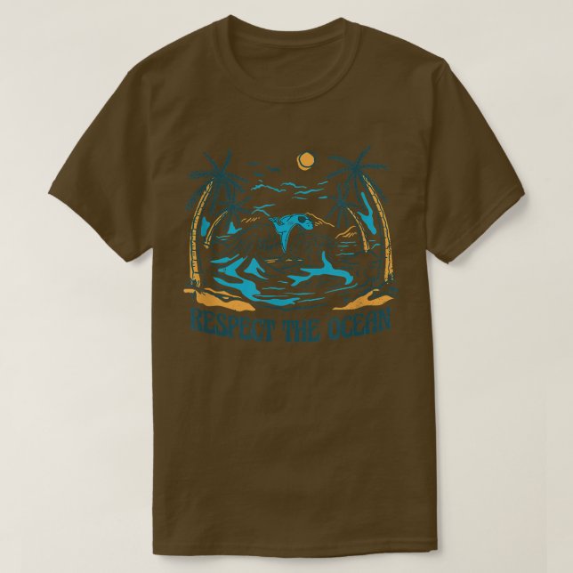 Camiseta Salve Nossa Baleia Orca Oceânica - Oceano Tubarão (Frente do Design)