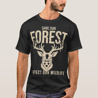 Camiseta Salve nossa floresta Proteja nossa Terra Gráfica d