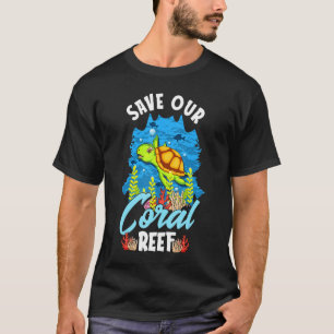 Camiseta Salve Nossa Funny Recife De Coral Biologia Marinha