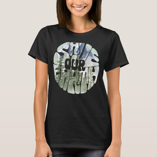 Camiseta Salve nossa Terra Mudanças Climáticas (Frente)
