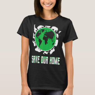 Camiseta Salve nosso ambiente planetário do Dia da Terra