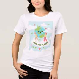 Camiseta Salve nosso planeta - Arte Natureza Ecológica