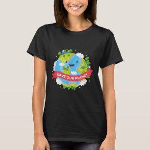 Camiseta Salve nosso planeta Mãe Terra Proteção Ambiental
