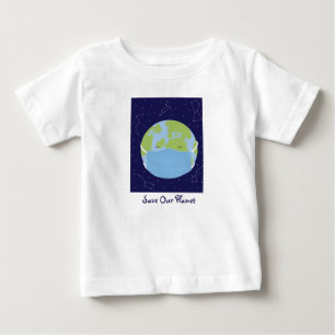 Camiseta Salve nosso planeta O espaço externo As estrelas 