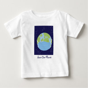 Camiseta Salve nosso planeta Terra do Espaço Exterior Estre