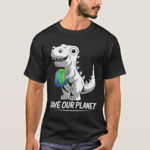 Camiseta Salve nosso planeta Terra Trex Environment Kidstod