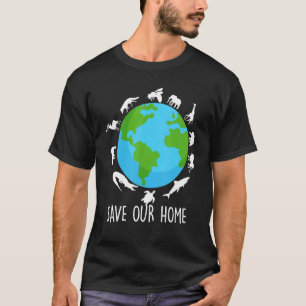 Camiseta Salve Nossos Animais Domésticos Ecologicamente Vid