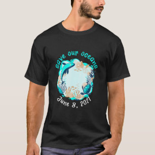 Camiseta Salve nossos oceanos Tee Mundo Oceanos Oceanos Mun