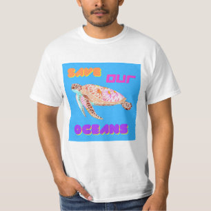 Camiseta Salve nossos oceanos x2