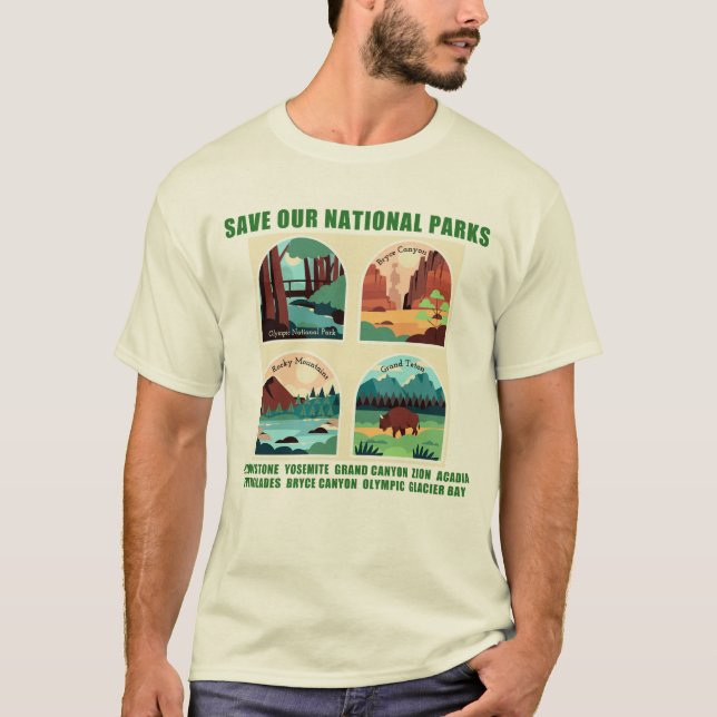 Camiseta Salve nossos parques nacionais (Frente)