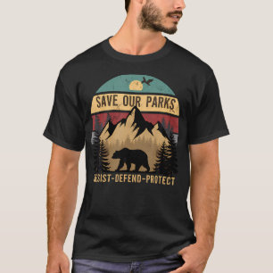 Camiseta Salve Nossos Parques Nacionais Dos EUA Amor Por Ca