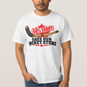 Camiseta Salve Nossos Sticks de Hóquei Canadá Tarifa de 50%