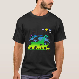 Camiseta Salve O Ambiente Do Dia Da Terra Verde