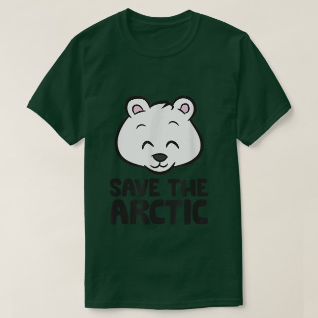 Camiseta Salve O Árctico Global Aquecendo A Pola Climática (Frente do Design)