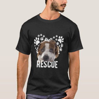 Camiseta Salve o Cachorro Pitbull Paw Mamã Adorava Touro Bo
