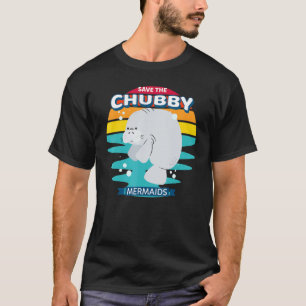 Camiseta Salve O Chubby Mermaid Retro Vintage Manatee