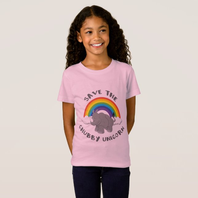 Camiseta Salve O Chubby Unicorn Rhino (Frente Completa)