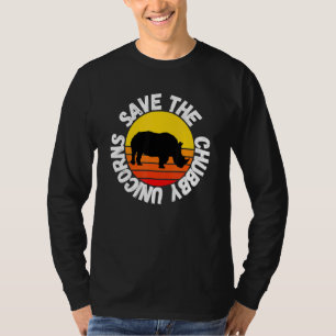 Camiseta Salve O Chubby Unicorns Coloridos Rhino Animal Ri
