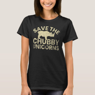 Camiseta Salve o Chubby Unicórns Funny Rhino Animal Rights