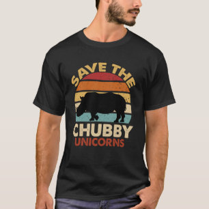 Camiseta Salve O Chubby Unicorns Retro Vintage Rhino