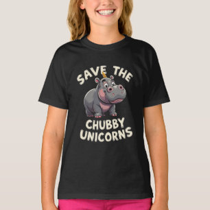Camiseta Salve O Chubby Unicórns Rhino Animal Rights