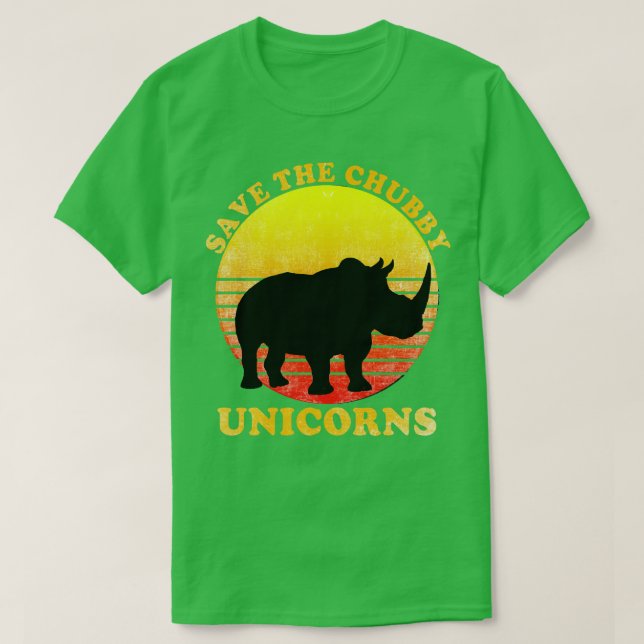 Camiseta Salve O Chubby Unicorns Tee Weathered Distress (Frente do Design)