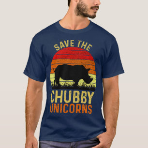 Camiseta Salve O Chubby Unicorns Vintage Engraçado 1