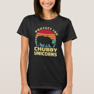 Camiseta Salve O Chubby Unicorns Vintage Funny Rhino Anima