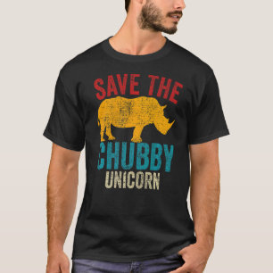Camiseta Salve O Chubby Unicorns Vintage Rhino Animal Rig