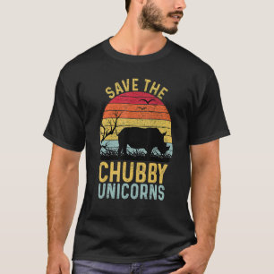 Camiseta Salve O Chubby Unicorns Vintage Rhino Animal Rig