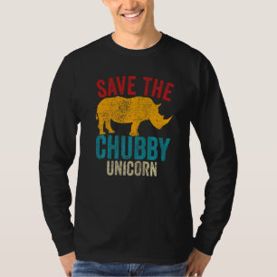 Camiseta Salve O Chubby Unicorns Vintage Rhino Animal Rig