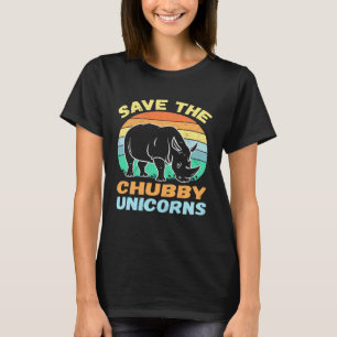 Camiseta Salve O Chubby Unicorns Vintage Rhino Animal Rig