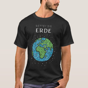 Camiseta Salve O Clipe De Proteção Ambiental Do Globo Da Te