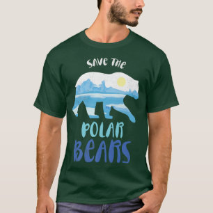 Camiseta Salve O Design Do Urso Polar Para A Mudança Climát