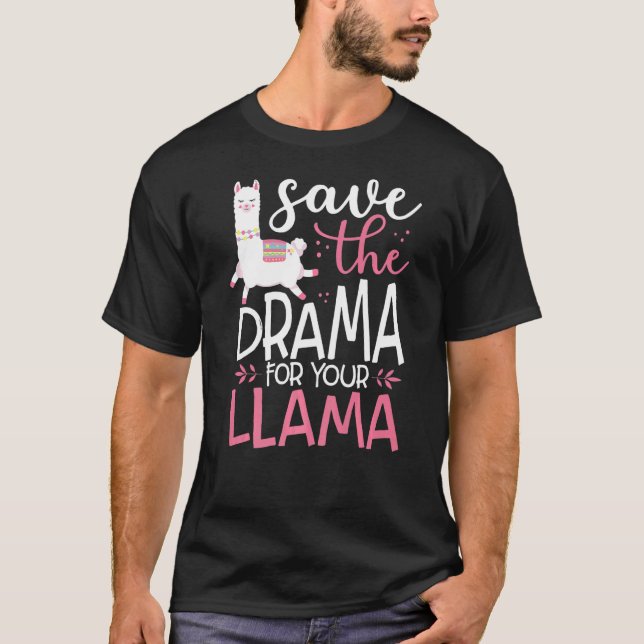 Camiseta Salve O Drama Para A Sua Lama Cute (Frente)