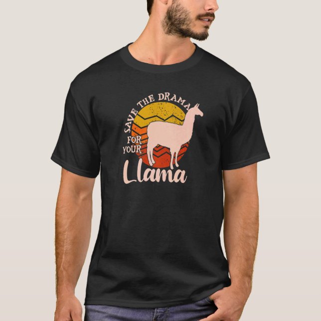 Camiseta Salve O Drama Para O Seu Animal Fofo De Aniversári (Frente)