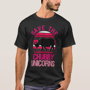 Camiseta Salve O Estilo Retroativo Chubby Unicorns Rhino 3
