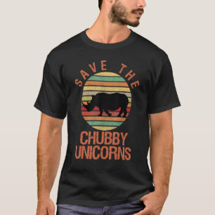 Camiseta Salve O Estilo Retroativo Do Chubby Unicorns Rhino