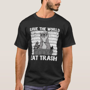 Camiseta Salve O Mundo Coma Lixo Panda Raccoon 9