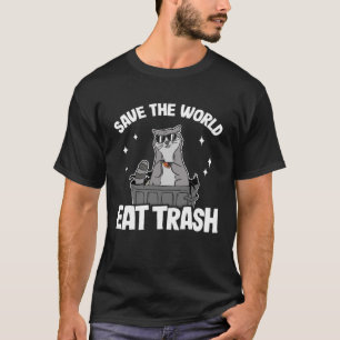Camiseta Salve O Mundo Comendo Lixo Panda Raccoon Pul