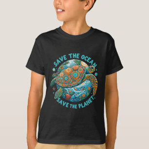 Camiseta Salve O Oceano Salvar A Tartaruga Do Mar De Cuta P