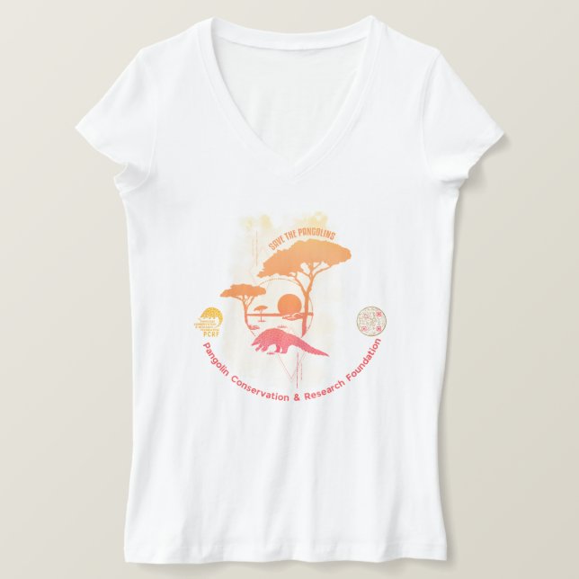 Camiseta Salve o Pangolins Bebê uma peça (Frente do Design)
