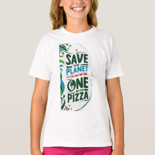 Camiseta Salve o planeta, é o único com pizza
