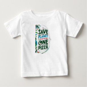 Camiseta Salve o planeta, é o único com pizza