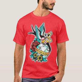Camiseta Salve o Planeta Tatuagem Dia da Terra