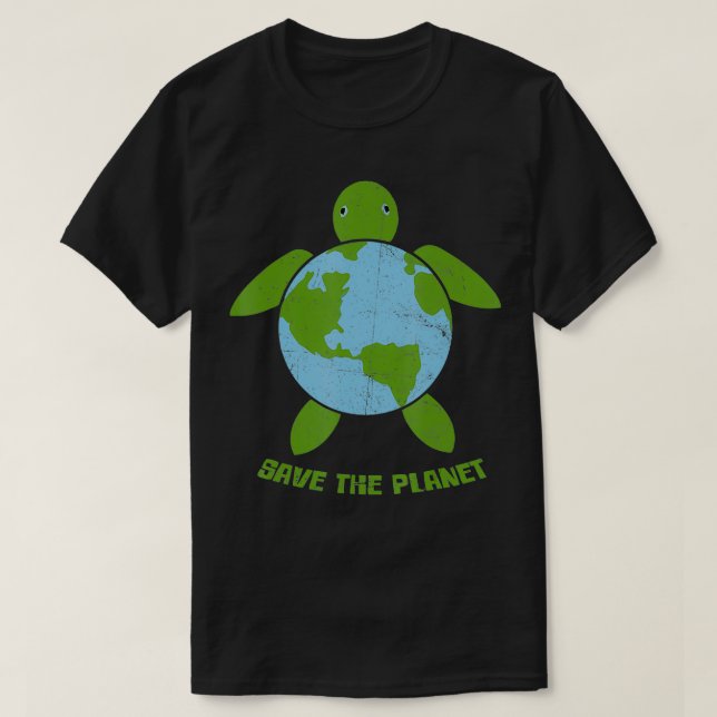 Camiseta Salve o Planeta Terra Dia Ambiente Tartaruga Recyp (Frente do Design)