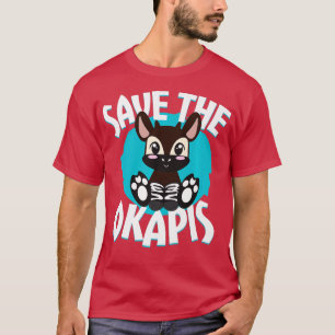Camiseta Salve O Prêmio De Animais Ameaçados De Okapis Okap