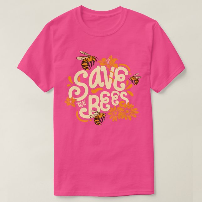 Camiseta Salve o presente ambientalista de abelhas (Frente do Design)